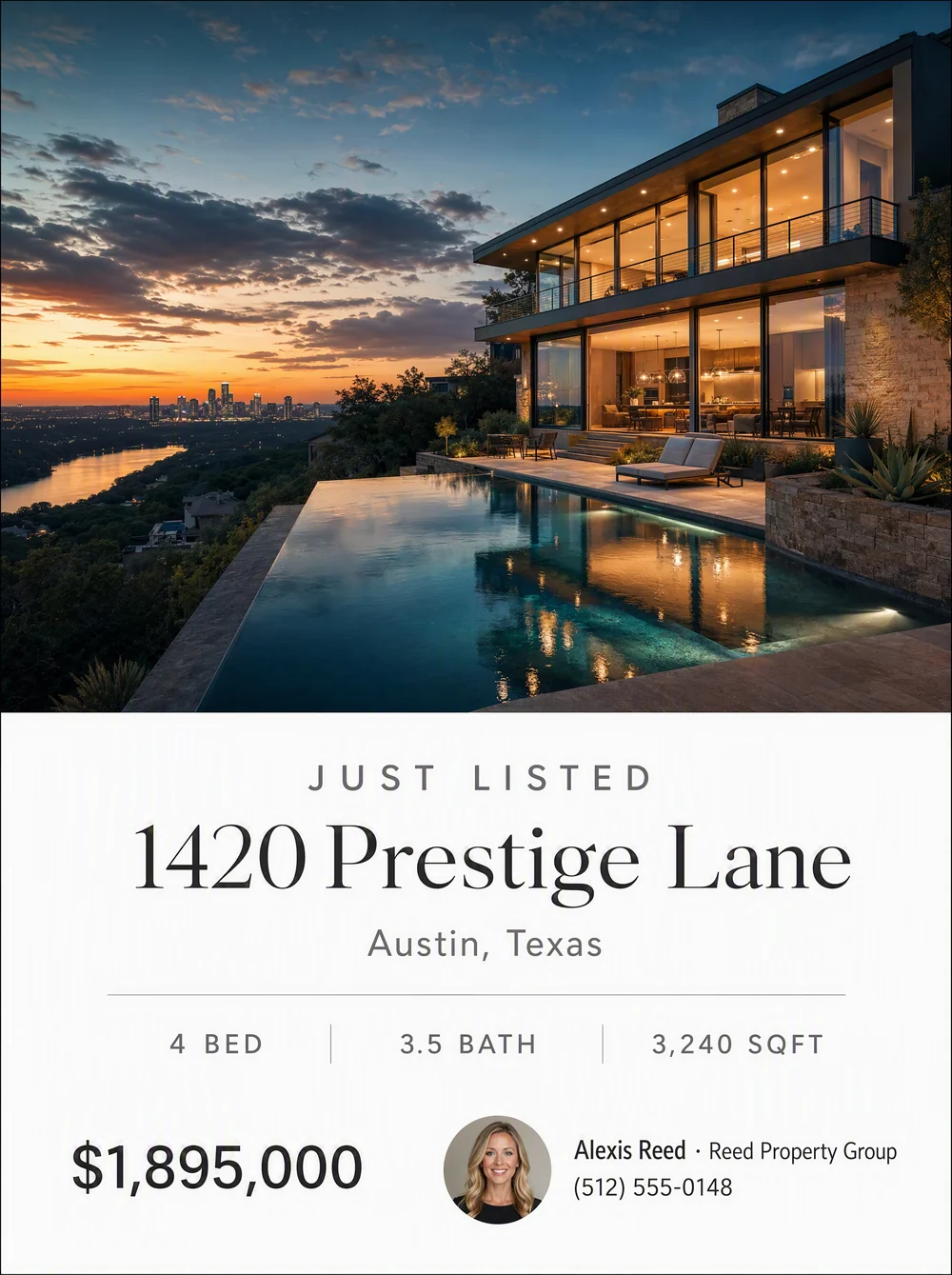 Luxury listing flyer